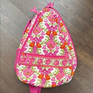 Vera Bradley Sling Tennis Backpack in Lilly Bell   NWOT - Pink Floral